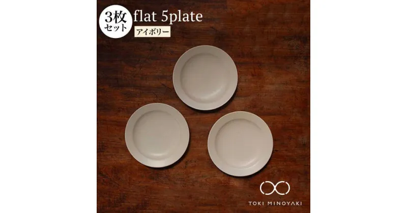 【ふるさと納税】【美濃焼】flat 5plate 5 プレート 3枚セット(アイボリー3枚)【KANEAKI SAKAI POTTERY】【TOKI MINOYAKI返礼品】≪土岐市≫ 食器 皿 シンプル [MBC016]