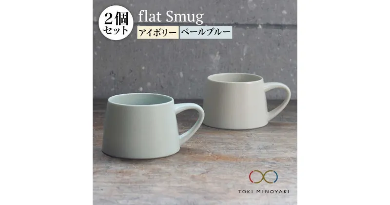 【ふるさと納税】【美濃焼】flat Smug S マグ 2個セット(アイボリー×ペールブルー)【KANEAKI SAKAI POTTERY】【TOKI MINOYAKI返礼品】≪土岐市≫ マグカップ 食器 コーヒーカップ [MBC024]