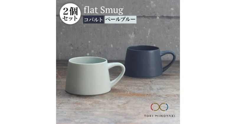 【ふるさと納税】【美濃焼】flat Smug S マグ 2個セット(コバルト×ペールブルー)【KANEAKI SAKAI POTTERY】【TOKI MINOYAKI返礼品】≪土岐市≫ マグカップ 食器 コーヒーカップ [MBC025]