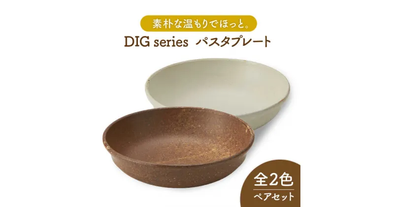 【ふるさと納税】【美濃焼】Dig パスタプレート ペアセット【丸利玉樹利喜蔵商店】≪土岐市≫ 食器 深皿 カレー皿 [MCC009]