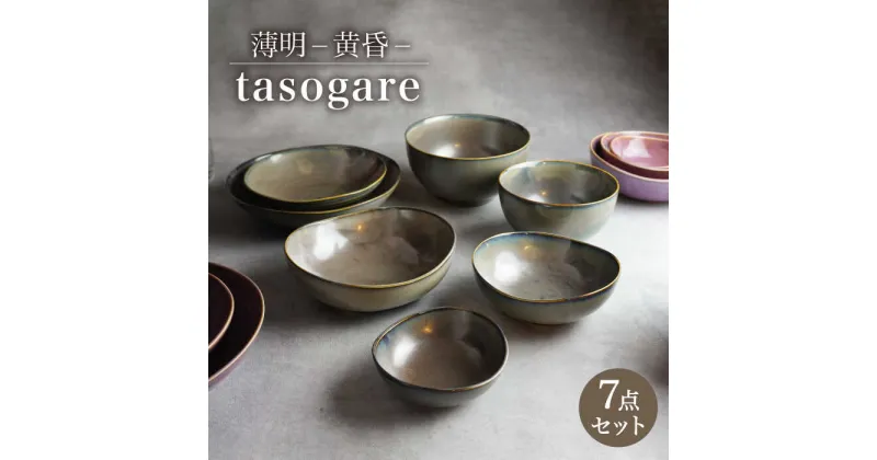 【ふるさと納税】【美濃焼】7点食器 器 うつわセット 薄明 黄昏(たそがれ)【EAST table】≪土岐市≫どんぶり ボウル 鉢 [MBS009]