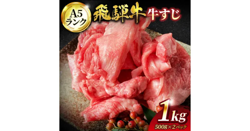 【ふるさと納税】A5ランク 飛騨牛 牛すじ 1,000g（500g×2）【有限会社マルゴー】 和牛 牛肉 小分け [MBE036]