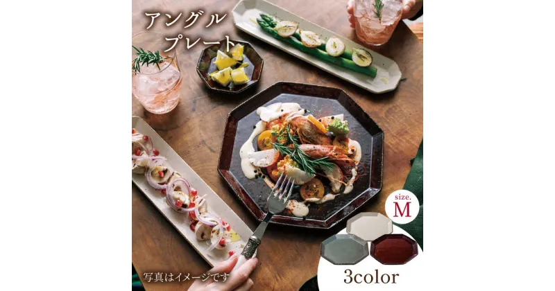 【ふるさと納税】【美濃焼】アングル プレートM 3色セット【JYUZAN-寿山-】食器 皿 八角皿 [MCN010]