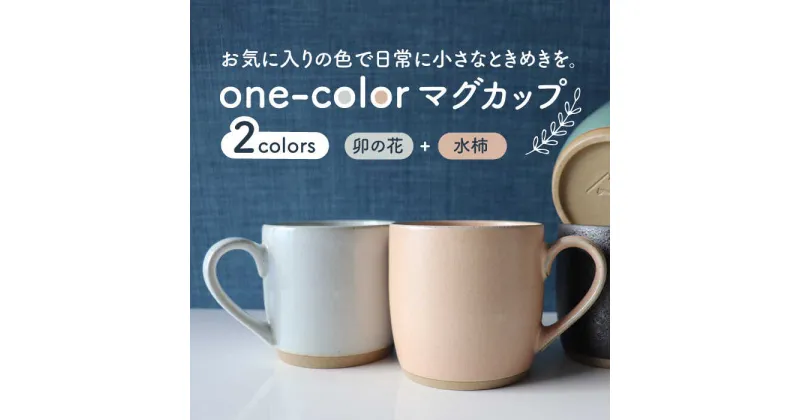 【ふるさと納税】【美濃焼】one-color マグカップ 2色セット (卯の花・水柿)【山二製陶所】食器 コーヒーカップ ティーカップ [MDA010]