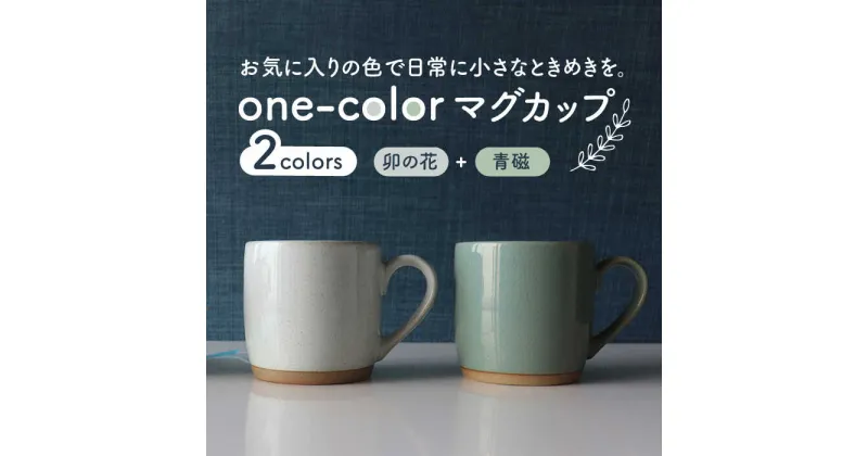 【ふるさと納税】【美濃焼】one-color マグカップ 2色セット (卯の花・青磁)【山二製陶所】食器 コーヒーカップ ティーカップ [MDA011]