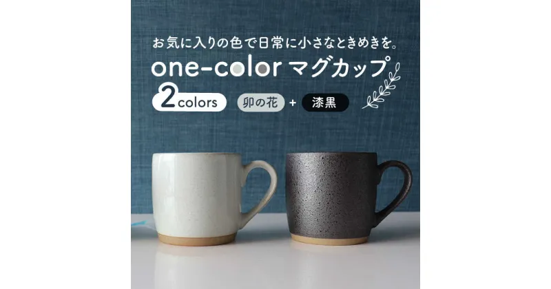 【ふるさと納税】【美濃焼】one-color マグカップ 2色セット (卯の花・漆黒)【山二製陶所】食器 コーヒーカップ ティーカップ [MDA012]