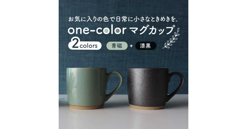 【ふるさと納税】【美濃焼】one-color マグカップ 2色セット (青磁・漆黒)【山二製陶所】食器 コーヒーカップ ティーカップ [MDA014]