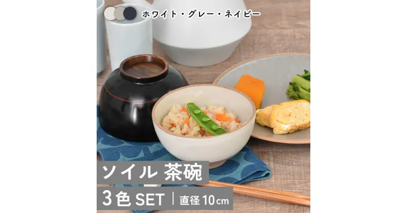 【ふるさと納税】【美濃焼】ソイル 茶碗 3色セット【金正陶器】食器 ご飯茶碗 ボウル≪土岐市≫ [MAK035]