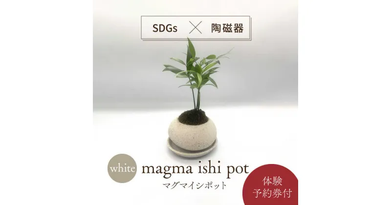 【ふるさと納税】【美濃焼】magma ishi pot WHITE ＋ オリジナル magma pot 作製体験【芳泉窯】 [MBQ025]