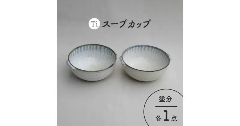 【ふるさと納税】【美濃焼】「Ti」スープカップセット（塗分）【鈴木陶苑】 食器 ボウル ペア [MAU026]