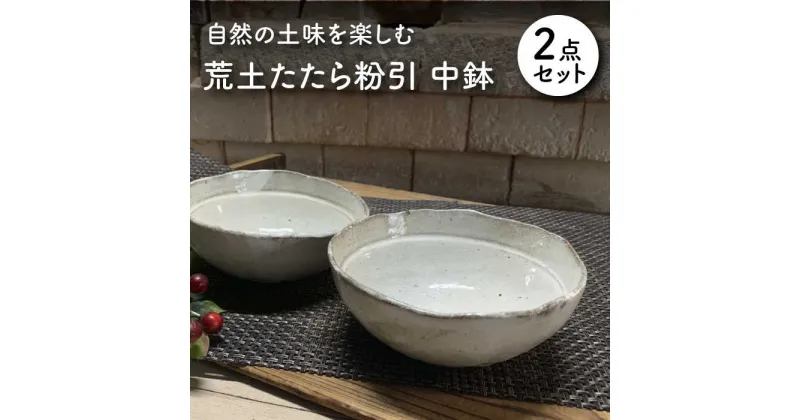 【ふるさと納税】【美濃焼】荒土たたら粉引 中鉢 2個 ペアセット【竜仙窯】食器 鉢 ボウル [MDD031]