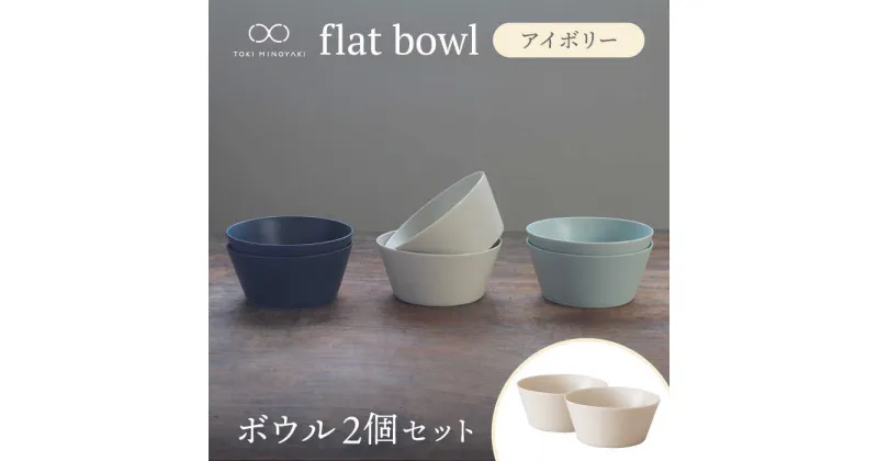 【ふるさと納税】【美濃焼】flat bowl ボウル 2個セット（アイボリー）【KANEAKI SAKAI POTTERY】【TOKI MINOYAKI返礼品】≪土岐市≫ 食器 鉢 サラダボウル [MBC033]