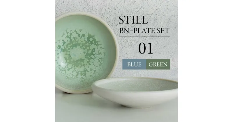 【ふるさと納税】【美濃焼】STILL BNーPLATE SET 01 BLUE×GREEN【Torazawa Ceramics】食器 深皿 プレート [MET001]