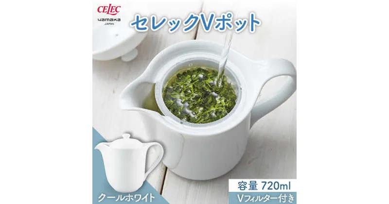 【ふるさと納税】【美濃焼】セレック Vポット 720ml（クールホワイト）【山加商店】C-SV-3 食器 茶器 急須 [MEB030]