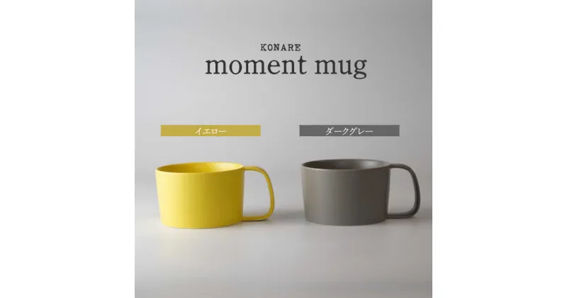 【ふるさと納税】【美濃焼】KONARE moment mug イエロー＆ダークグレー【晋山窯ヤマツ】食器 マグカップ ペア [MAS031]