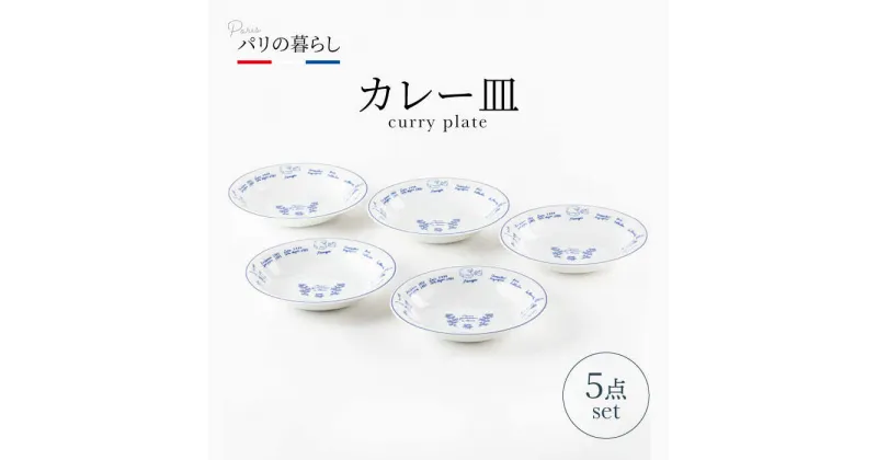 【ふるさと納税】【美濃焼】パリの暮らし カレー皿 5点 セット【山正各務陶器】550902 　器 プレゼント モダン[MFW009]