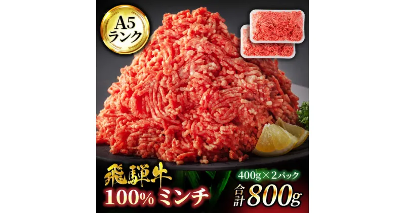 【ふるさと納税】＜A5ランク＞飛騨牛100％ミンチ800g（400g×2）【有限会社マルゴー】牛肉 和牛 国産 [MBE054]