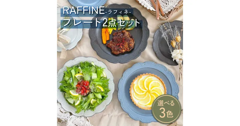 【ふるさと納税】【美濃焼】RAFFINE(ラフィネ) プレート 2点セット 選べる3色【ヤマ吾陶器】食器 皿 うつわ [MCE016]