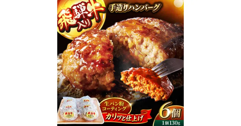 【ふるさと納税】＜肉屋の本格ハンバーグ＞飛騨牛入り 手造りハンバーグ 6個【有限会社マルゴー】 岐阜県産 A5ランク ブランドポーク[MBE071]