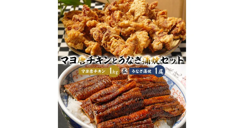 【ふるさと納税】「マヨ唐チキン」と「炭かおる地焼き うなぎ蒲焼（たれ付）」のセット 岐阜県 可児市 うなぎ 丑の日 チキン 唐揚げ 蒲焼 炭火焼 魚介 加工 送料無料