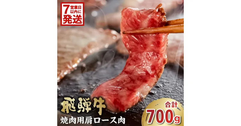 【ふるさと納税】 【7営業日以内発送】 飛騨牛 焼肉用（肩ロース700g） 岐阜県 可児市 お肉 肉 牛肉 焼肉 和牛 ブランド牛 ブランド和牛 柔らかい 濃厚 赤身肉 霜降り 冷凍 肩ロース肉 甘味 香り 旨味 お取り寄せ グルメ 送料無料