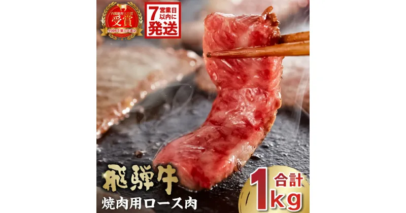 【ふるさと納税】 【7営業日以内発送】 飛騨牛 焼肉用ロース1kg 500g×2 岐阜県 可児市 お肉 肉 牛肉 焼き肉 BBQ ロース 和牛 ブランド ブランド牛 国産 岐阜県産 お取り寄せ グルメ 送料無料