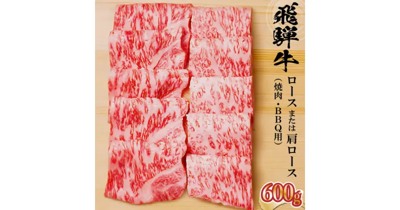 【ふるさと納税】 飛騨牛 ロース または 肩ロース 600g 岐阜県 可児市 肉 牛肉 和牛 ブランド牛 国産 霜降り 柔らか 旨み 冷凍 バーベキュー アウトドア ギフト 贈答 養老ミート 焼肉 BBQ 送料無料