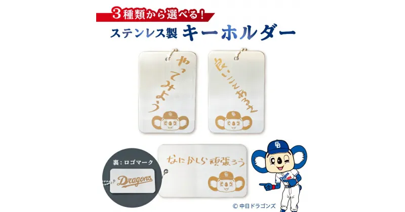 【ふるさと納税】 ステンレス製 キーホルダー 【中日ドラゴンズコラボ】 岐阜県 可児市 選べる メッセージ 雑貨 プレゼント ギフト 小物 高級感 コラボ 直筆 メッセージ シンプル オシャレ ドラゴンズ 送料無料