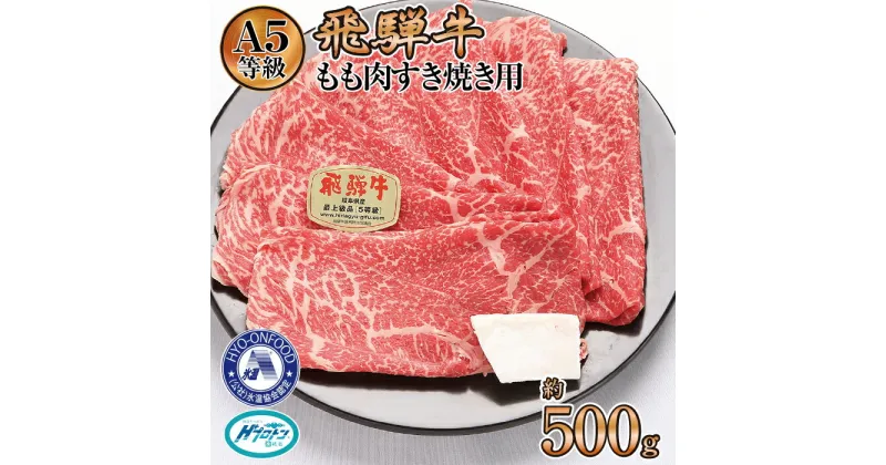 【ふるさと納税】約500gもも肉すき焼き用　氷温（R）熟成　飛騨牛A5等級　　プロトン凍結 [No.521] ／ 牛肉 ブランド牛 モモ肉 すきやき 送料無料 岐阜県 特産