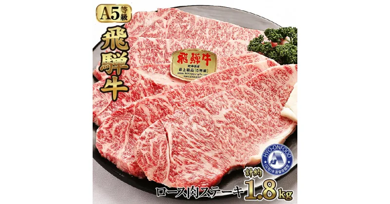 【ふるさと納税】ロース肉ステーキ 10枚（約1800g）　氷温(R)熟成　飛騨牛A5等級 リキッドフリーズ [No.539] ／ 牛肉 ブランド牛 ステーキ 送料無料 岐阜県 特産