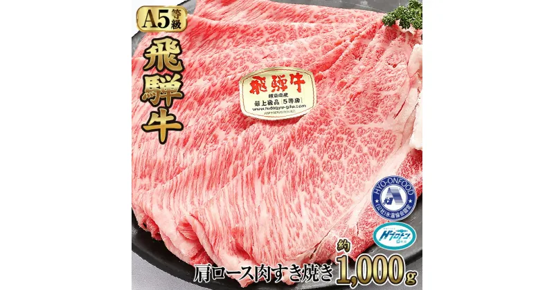 【ふるさと納税】約1000g肩ロース肉すき焼き【11月中旬から発送開始】　氷温（R）熟成　飛騨牛A5等級 プロトン凍結 [No.528] ／ 牛肉 ブランド牛 すきやき 送料無料 岐阜県 特産