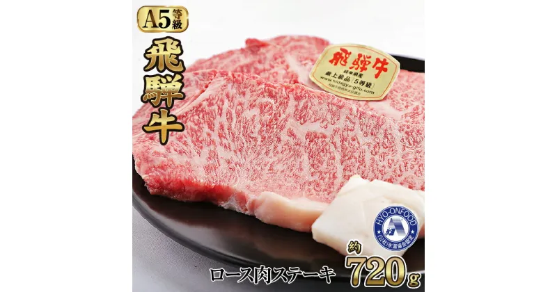 【ふるさと納税】ロース肉ステーキ 4枚（約720g）　氷温(R)熟成　飛騨牛A5等級 リキッドフリーズ [No.530] ／ 牛肉 ブランド牛 すきやき 送料無料 岐阜県 特産