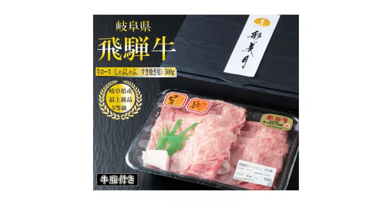 【ふるさと納税】A5等級飛騨牛ロースすき焼き・しゃぶしゃぶ用500g（牛脂付き） [No.948] ／ 牛肉 ブランド牛 高品質 やわらか 送料無料 岐阜県 特産