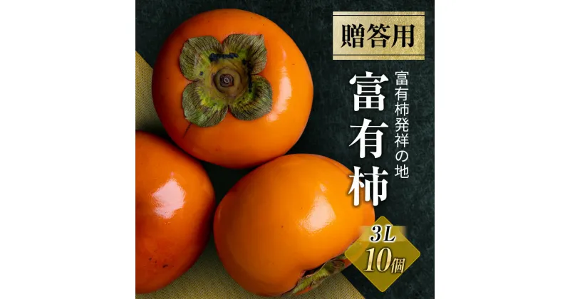 【ふるさと納税】富有柿贈答用3L×10個入り　 果物 フルーツ おやつ デザート 冬 冬の味覚 産地直送 甘柿 代表的 品種 原産地 　お届け：2024年11月15日から2024年11月30日まで※生育状況によって遅れる可能性がございます。