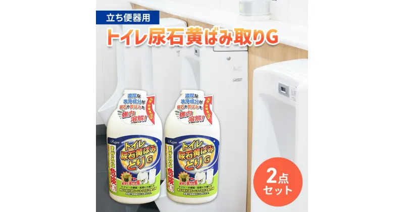 【ふるさと納税】トイレ尿石黄ばみ取りG　立ち便器用　2本セット　 トイレ用洗剤 トイレ 掃除 黄ばみ取り 業務用 尿石を除去 便器 　お届け：2週間～1か月程度でお届け予定です。