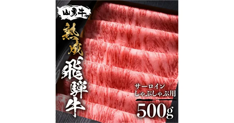 【ふるさと納税】【楽天限定】サーロイン しゃぶしゃぶ用 500g 飛騨の牧場で育った熟成飛騨牛『山勇牛』 A4 A5 飛騨牛 牛肉 肉 和牛 国産 スライス 年末年始 グルメ 日付指定可［r02］ 50000円 5万円