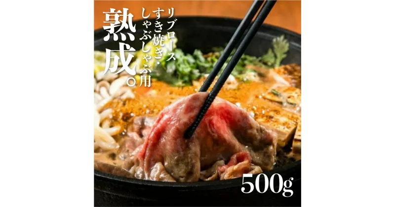 【ふるさと納税】飛騨牛 リブロース すき焼き・しゃぶしゃぶ用 500g 牛肉 和牛 肉 熨斗掛け［E0019ch］40000円