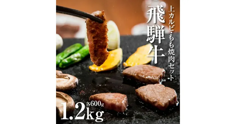 【ふるさと納税】飛騨牛上カルビ・もも焼肉セット　各600g 焼き肉 牛肉 和牛 肉 熨斗掛け［F0020］50000円 5万円