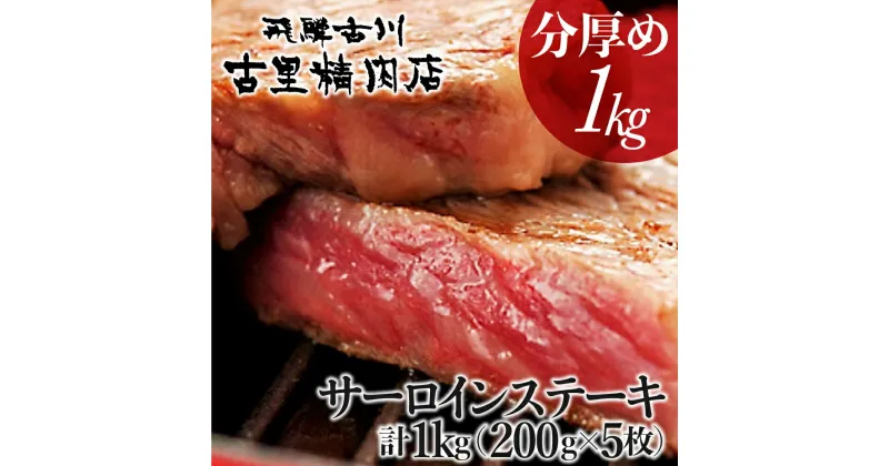 【ふるさと納税】山勇畜産の飛騨牛5等級サーロイン　面が半分厚さ2倍のステーキ 約200g 5枚 計1kg 飛騨市推奨特産品 ステーキ 肉 飛騨牛 牛肉 高級 贅沢 [J0001]