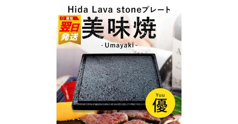 【ふるさと納税】《最速配送便対象！最短翌日発送》焼肉やバーベキューに 肉や野菜が美味しく焼ける！飛騨溶岩プレート「美味焼」【優】[Q1844]