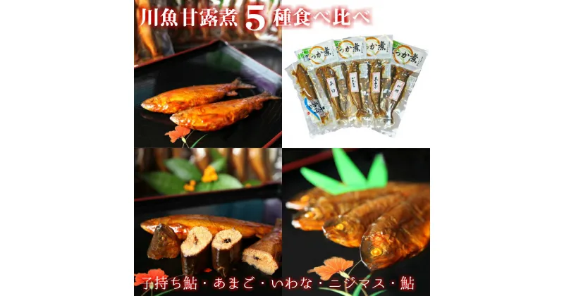 【ふるさと納税】子持ちあゆなど5種の川魚の甘露煮食べ比べセット 鮎 岩魚 虹鱒 あまご 魚 魚介 [B0204x]14000円