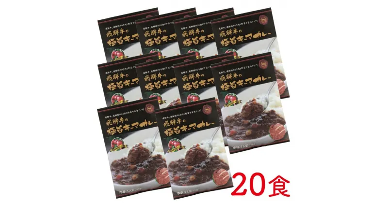 【ふるさと納税】飛騨牛と飛騨豚を使った極旨キーマカレー 20食 飛騨牛カレー 肉 和牛 [E0044pi]