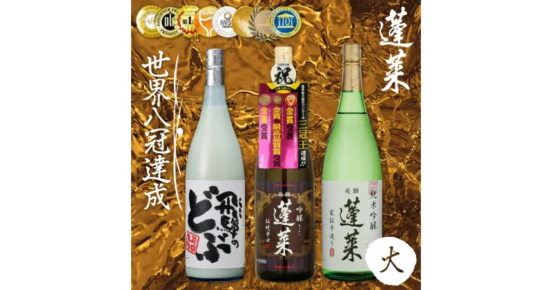 【ふるさと納税】蓬莱飲み比べ セット(大)　一升瓶 渡辺酒造店 純米吟醸 吟醸 飛騨のお酒 日本酒 3本 飛騨のどぶ [Q1593]