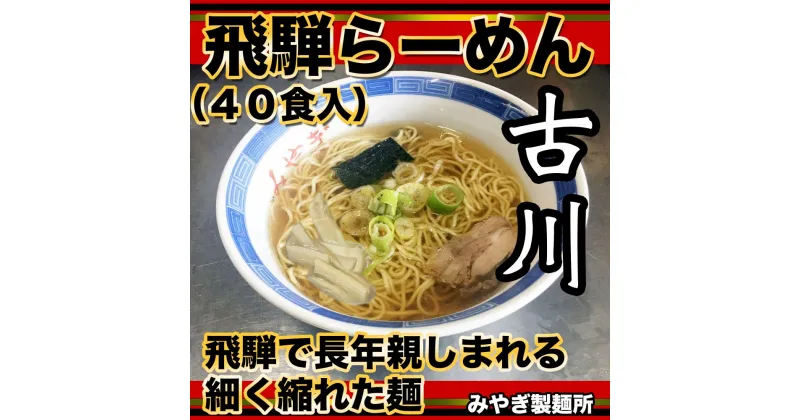 【ふるさと納税】生中華めん 飛騨古川 ラーメン 20袋40食セット 生ラーメン 醤油ラーメン 拉麺 中華そば [Q383]