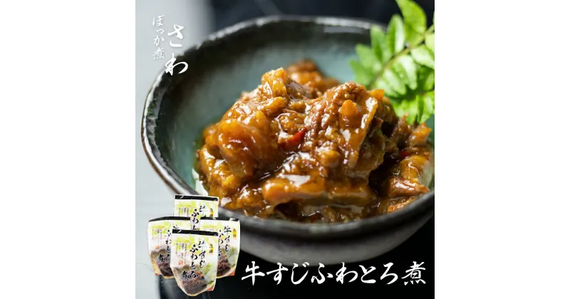 【ふるさと納税】牛すじふわとろ煮 4個セット 惣菜 牛すじ 煮込み おつまみ おかず 常温保存 味噌煮 [Q713wx]《hida0307》