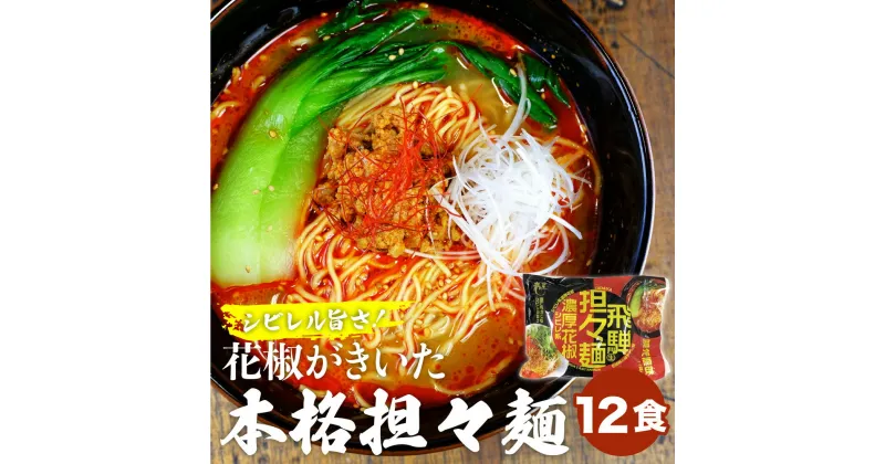 【ふるさと納税】飛騨濃厚花椒担々麺 計12食 ラーメン タンタン麺 担担麺 常温保存 老田屋[Q743]