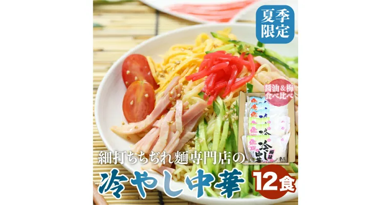 【ふるさと納税】【夏季限定 4〜9月発送】冷やし中華 ノーマル＆梅味 計12食（2食入3袋）× 2 常温保存 老田屋[Q744wx]