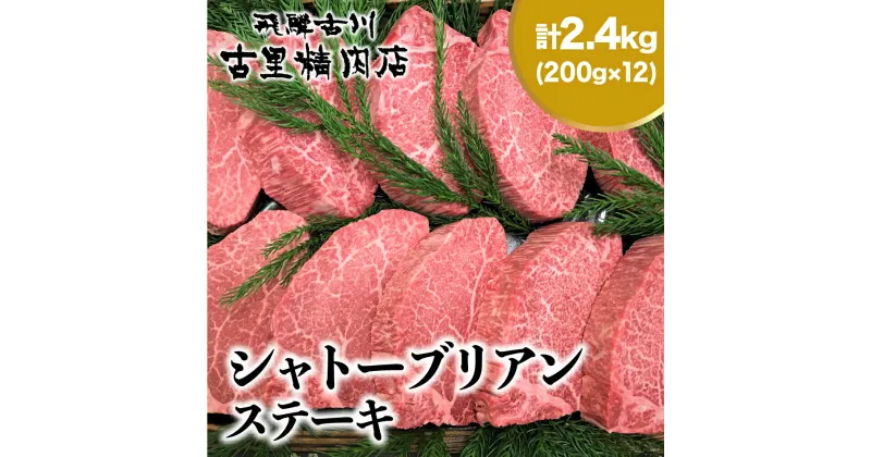 【ふるさと納税】飛騨牛 5等級 ヒレ肉 シャトーブリアン ステーキ 200g × 12枚 合計2.4kg ヒレ 肉 大容量 高級 贅沢 贈答 [Q822]