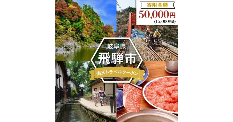 【ふるさと納税】岐阜県飛騨市の対象施設で使える楽天トラベルクーポン 寄付額50,000円