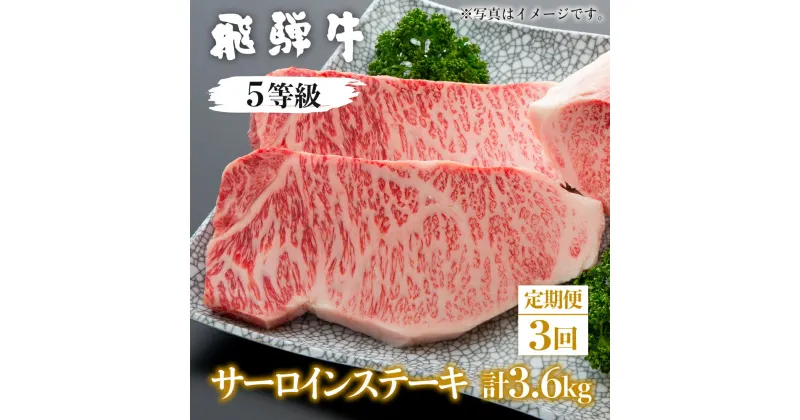 【ふるさと納税】定期便 3回 飛騨牛 5等級 サーロインステーキ 1.2kg × 3ヵ月 計3.6kg お届け ステーキ 国産牛 国産 牛肉 肉 厳選 熟成 肉の沖村 [Q1207]